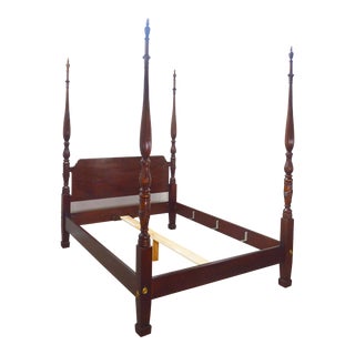 Henredon Mahogany Queen Poster Bed For Sale