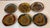 Italian Vintage Italian Gilt Wood Coasters - Set of 6 For Sale - Image 3 of 5