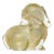 Murano Seguso Signed Vintage Clear Gold Flecks Italian Art Glass Puppy Dog Figurine Sculpture For Sale