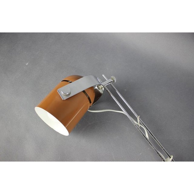 Vintage adjustable clamp lamp designed by Stanislav Indra and produced in Czechoslovakia during the 1970s. The lamp...