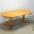 Brown Danish Oak Pedestal Base Dining Table With Two Self-Storing Butterfly Leaves For Sale - Image 8 of 8