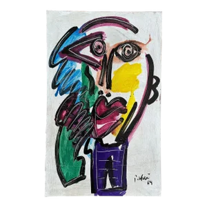 “Miró” by Artist Peter Keil Original 1964 Painting