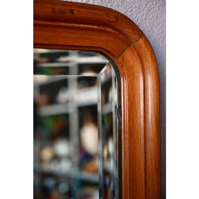 Louis Philippe Mirror in Wood, 1940s For Sale - Image 6 of 11