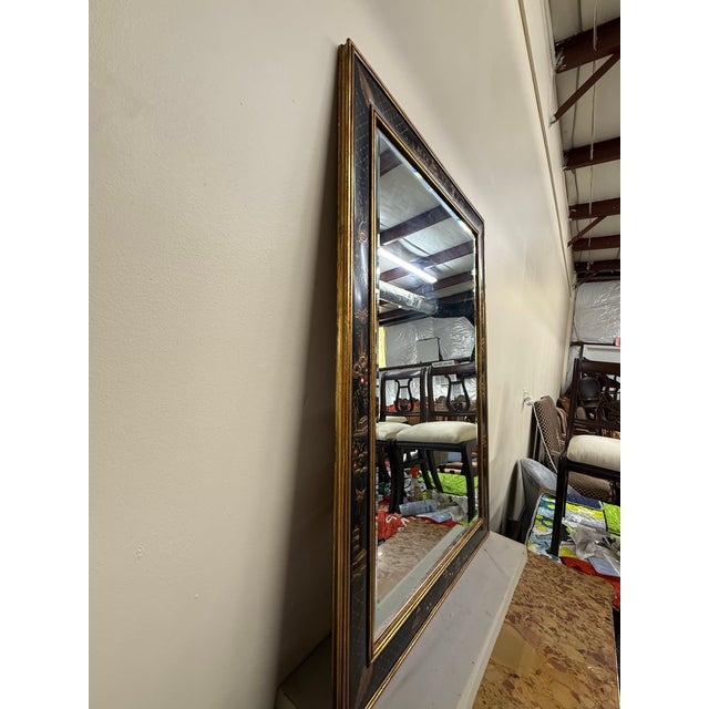 Black Vintage Friedman Brothers Chinoiserie Wall Mirror For Sale - Image 8 of 12