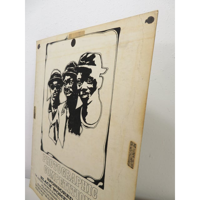 Rare Important 1971 Black Women's League Photography Competition 2 Sided Poster ~ Carboard Flyer Art Sign For Sale - Image 13 of 15