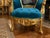 1900s French Louis XVI Blue/Green/Teal Velvet Sofa Set-5 Pc For Sale - Image 9 of 18