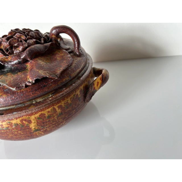 Mid Century Modern Stoneware Studio Pottery Lidded Casserole/ Sold For Sale - Image 11 of 13