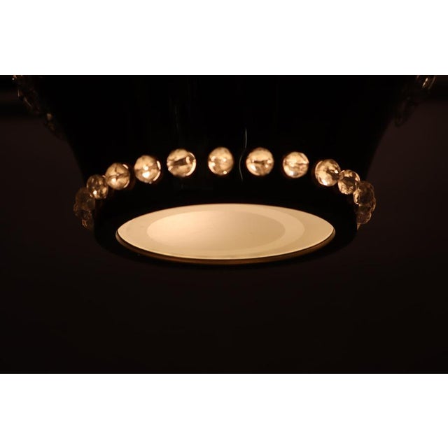 Hollywood Regency Hanging Lamp in Brass and Lead Crystal, Austria, 1950s For Sale - Image 16 of 18