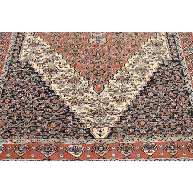 Vintage Persian Senneh Kilim Rug - 05'03 X 08'01 For Sale - Image 4 of 9