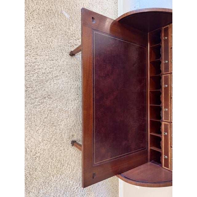 1990s 1990s Hickory Chair Mount Vernon Collection Mahogany Tambour Secretary Desk & Bookcase For Sale - Image 5 of 15