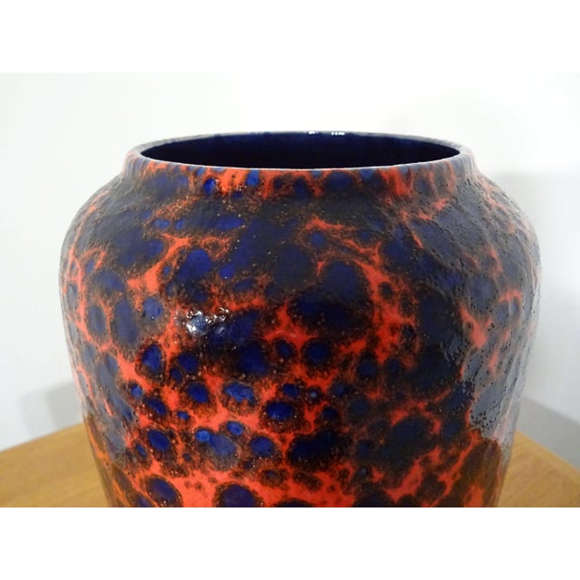 Blue Large Pop Art Ceramic Vase from Scheurich, Germany, 1970s For Sale - Image 8 of 11