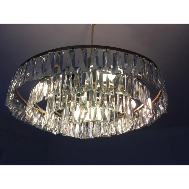 Golden Crystal Chandelier, 1970s For Sale - Image 6 of 10