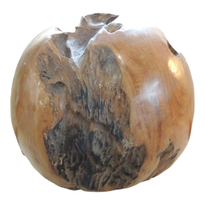 Large Round Decorative Wood Floor Ball
