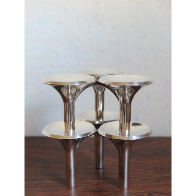 Mid-Century Modern Candleholders by Ceasar Stoffi & Fritz Nagel for BMF Nagel, 1960s, Set of 2 For Sale - Image 3 of 15