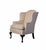 Traditional Vintage Upholstered Armchair - Off White For Sale - Image 3 of 8