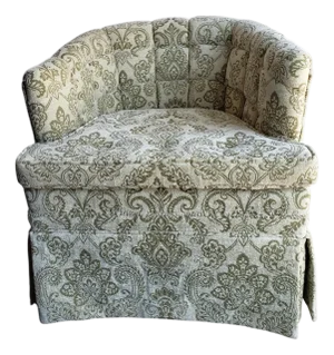 Mid Century Modern Barrel Back Tufted Lounge Chair
