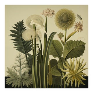 Dark Green Antique Botanical Garden Study No. 11 - Natural History Fine Art Print For Sale