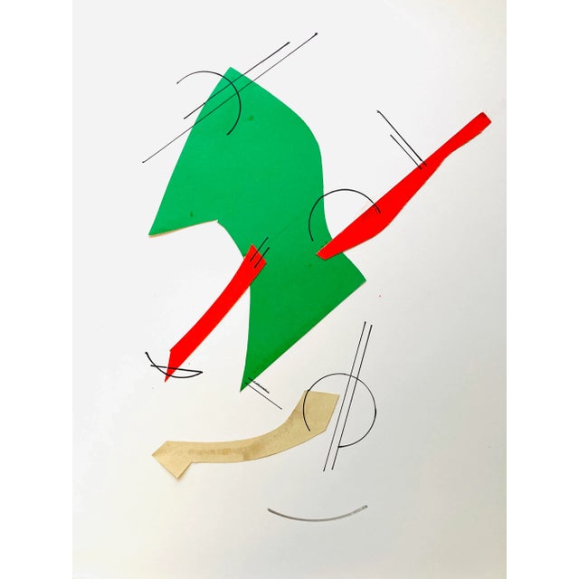 Abstract Collage by Erik Sulander 22x20 on Paper Signed For Sale