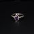 10k White Gold Ring With Pear-Shaped Lab-Grown Alexandrite & Diamond Accents, Size 6.75 For Sale - Image 4 of 9