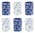 Stories of Italy Macchia su Macchia Tumblers - Blue & Ivory Mix, Set of 6 For Sale