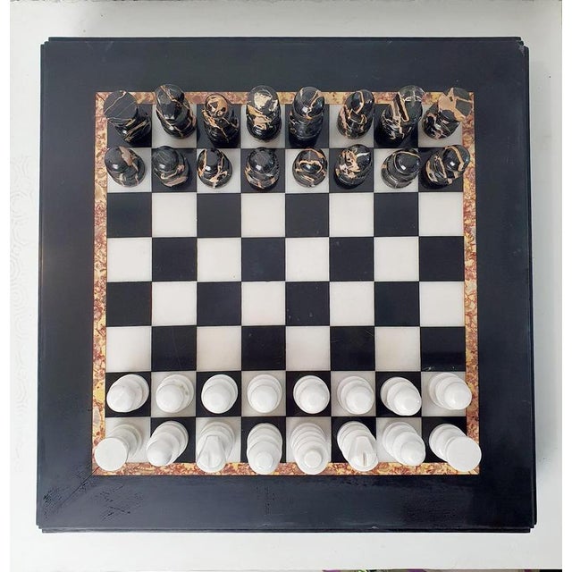 Mid-Century Modern Italian Marble Chess Board, 1980s For Sale - Image 4 of 11