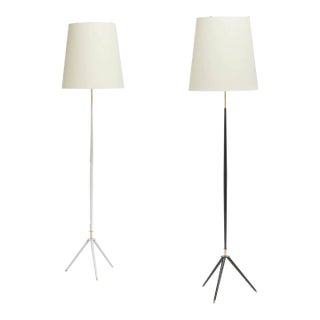 1950's Svend Aage Holm Sørense Danish Modern Floor Lamps- A Pair For Sale