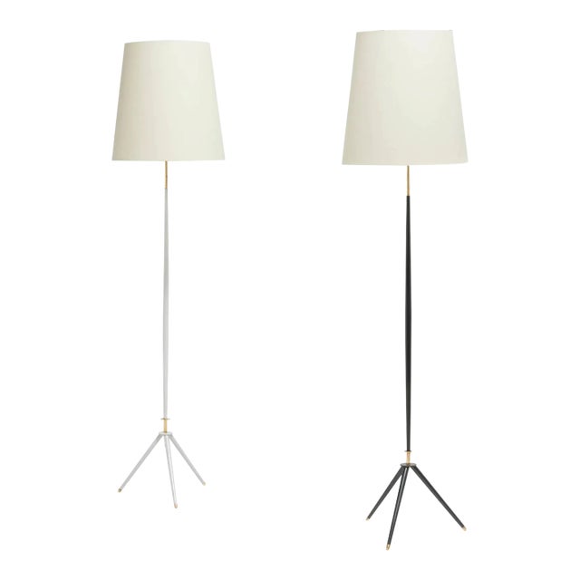 1950's Svend Aage Holm Sørense Danish Modern Floor Lamps- A Pair For Sale