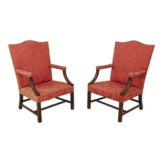 Pair Kittinger Wa-1425 Colonial Williamsburg Open Arm Library Chairs For Sale