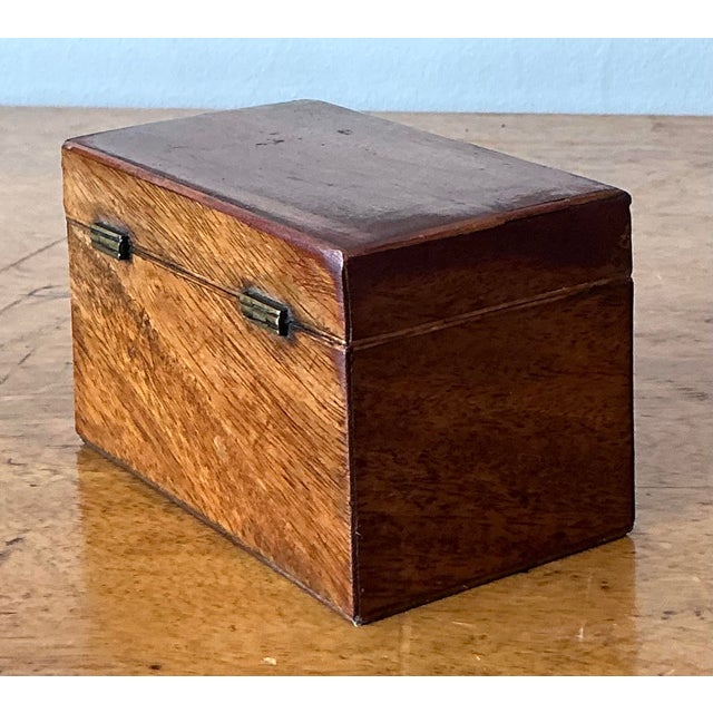 English Vintage Regency Petite Two Chamber Box For Sale - Image 3 of 8