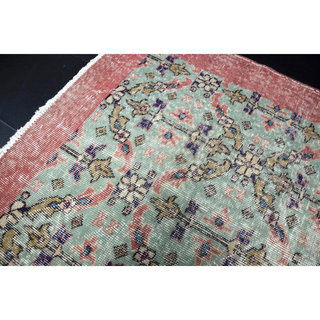 Textile Vintage Turkish Anatolian Faded Area Rug For Sale - Image 7 of 11