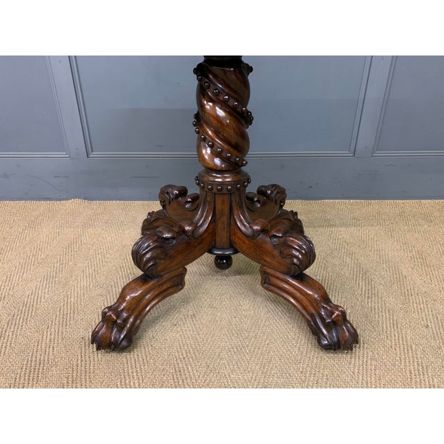 Hollywood Regency Regency Rosewood Centre Table, 1825 For Sale - Image 3 of 17