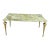 1960s Mid-Century Italian Coffee Table With Faux Marble Top and Brass Legs For Sale