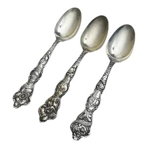 1900s R Wallace & Sons Sterling Zodiac Spoons - Set of 3