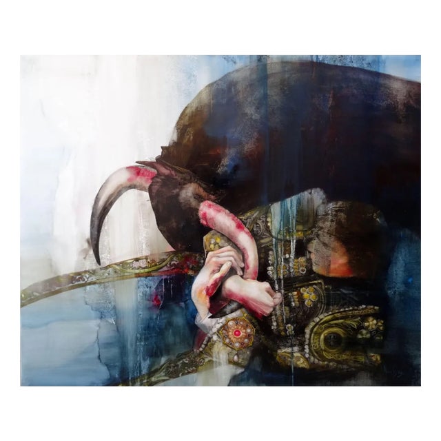 Ilze Laizane, Fight, 2022, Oil on Canvas For Sale