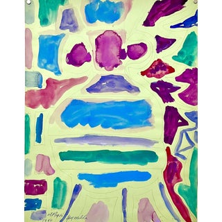 Jay Milder, Abstract Expressionist Landscape Jay Milder Rhino Horn Painting American Pop Art, 1990 For Sale