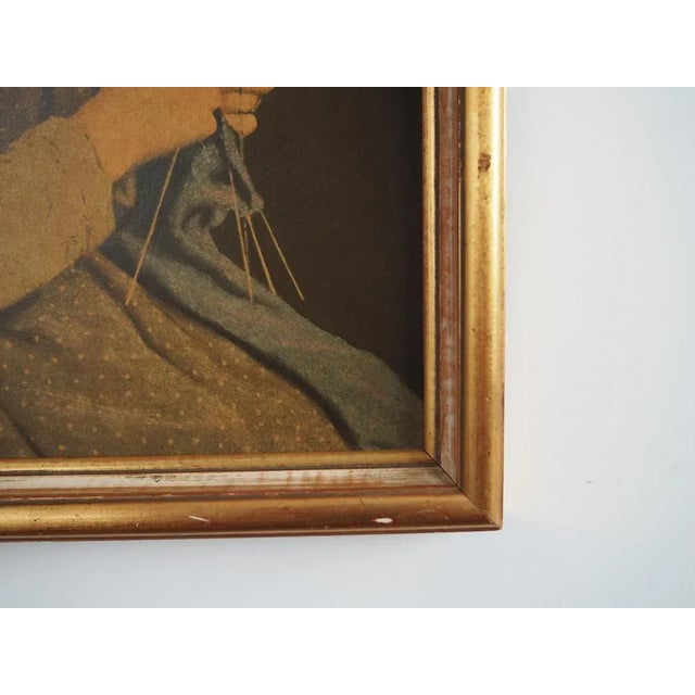 Albert Anker, The Portrait of the Girl, 19th Century, Print on Board For Sale - Image 9 of 12