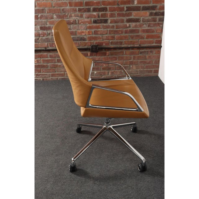 2010s German Leather and Chrome Desk / Conference Chair by Jehs + Laub for Wilkhahn For Sale - Image 5 of 18