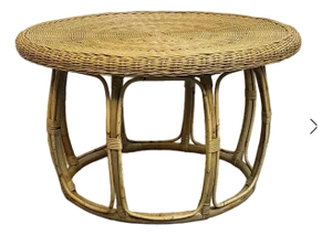 Vintage Rattan and Wicker Coffee Table