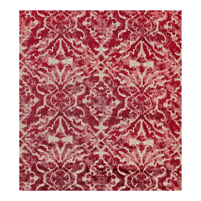 The House of Scalamandré Palazzo Velvet Fabric, Pomegranate For Sale