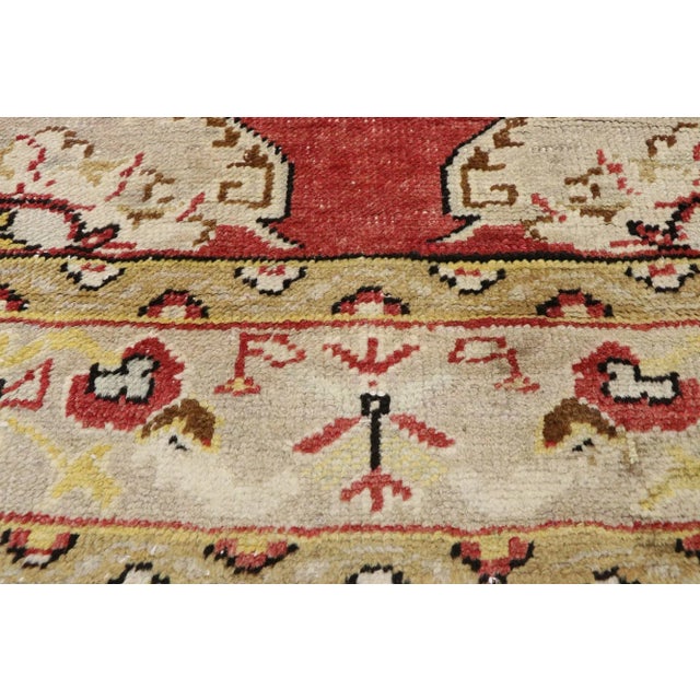 Vintage Turkish Oushak Runner - 04'07 X 11’00 For Sale - Image 4 of 10