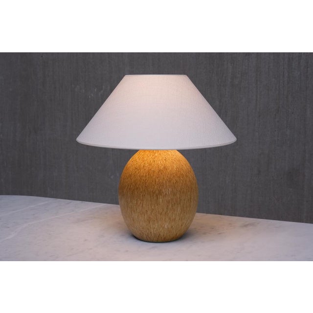1960s Large Speckled Ceramic Table Lamp by Bruno Karlsson for Ego Stengods, Sweden, 1960s For Sale - Image 5 of 12