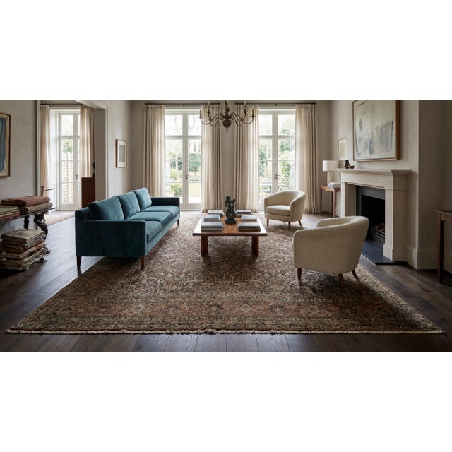 This exceptional late 19th to early 20th-century antique Bakhtiari rug features a rare and highly sophisticated all-over...