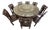 Vintage Chinese Dragon & Phoenix Banquet Suite – Exceptional Mother-of-Pearl Inlaid Dining Ensemble For Sale
