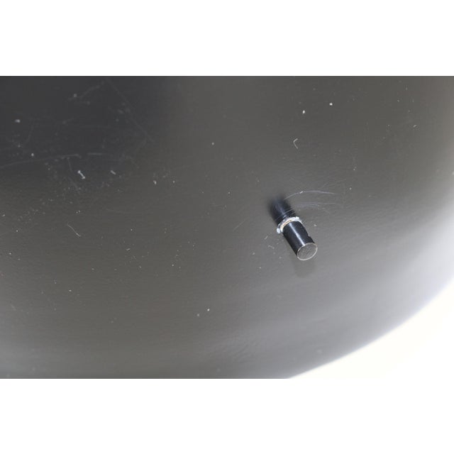 Black Pendant Light inSatin Glass with Black Painted Aluminum Ring from Stilnovo, 1950s For Sale - Image 8 of 15