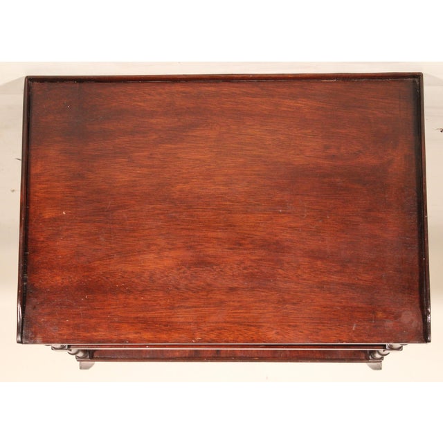 Pair of English Regency Style Mahogany 3 Tier Side Tables For Sale In Los Angeles - Image 6 of 11