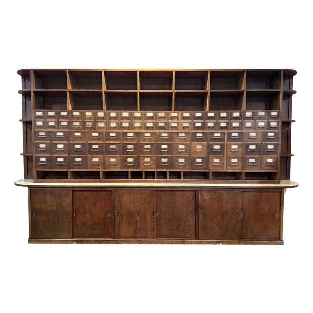 Large Seed Merchants Cabinet, 1950s For Sale