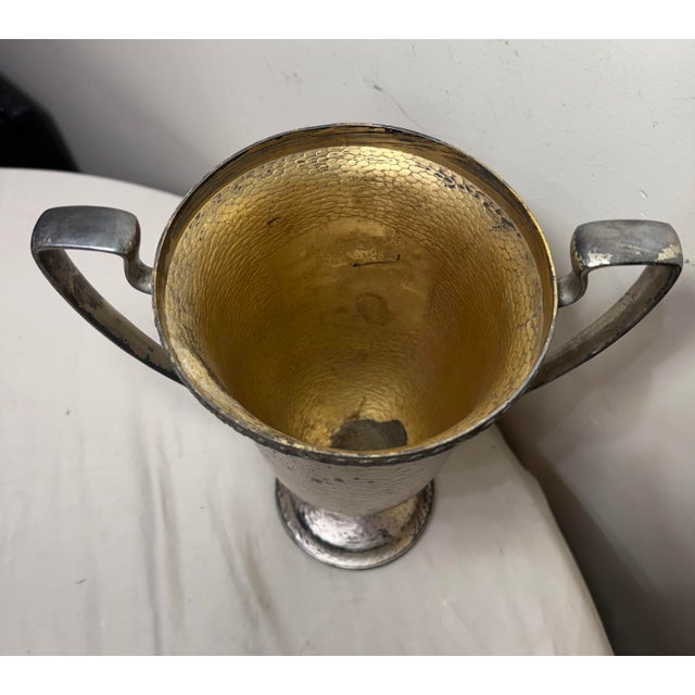 Large Antique 1927 Silver Plate 25th Anniversary Presentation Trophy Award For Sale - Image 11 of 14