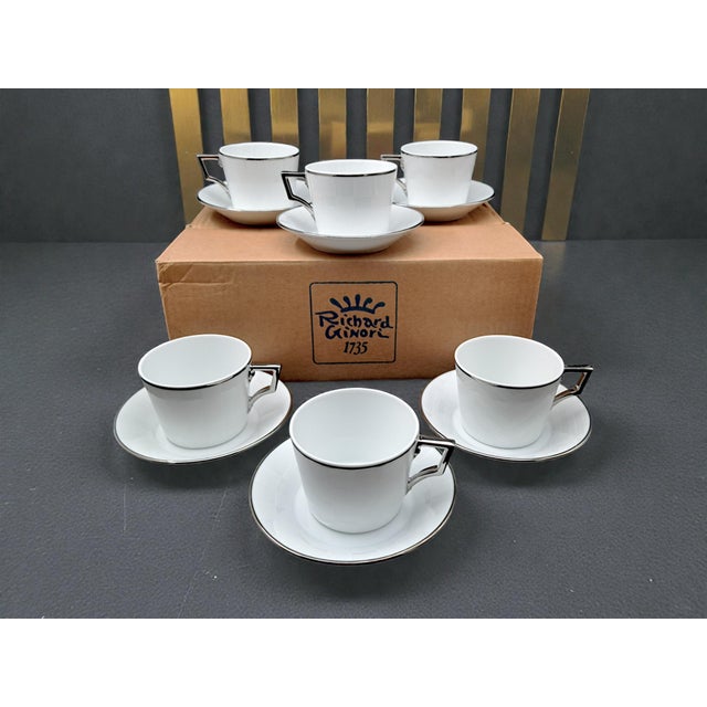 Argonauti Collection Luna Model Teacup by Richard Ginori for Vannozzi, 1990s, Set of 6 For Sale - Image 11 of 13