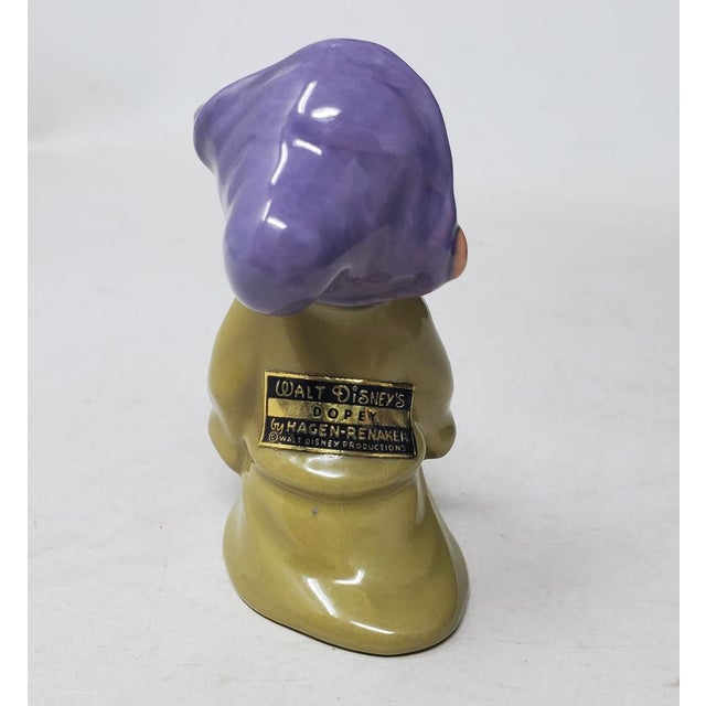 Vintage 1950s Hagen Renaker Disney Dopey Figurine With Sticker 3-1/4" Tall For Sale - Image 14 of 15