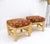 Pair of Heavy Thick Solid Chestnut Legs Rope Seats Benches Stools Mint! For Sale - Image 9 of 12